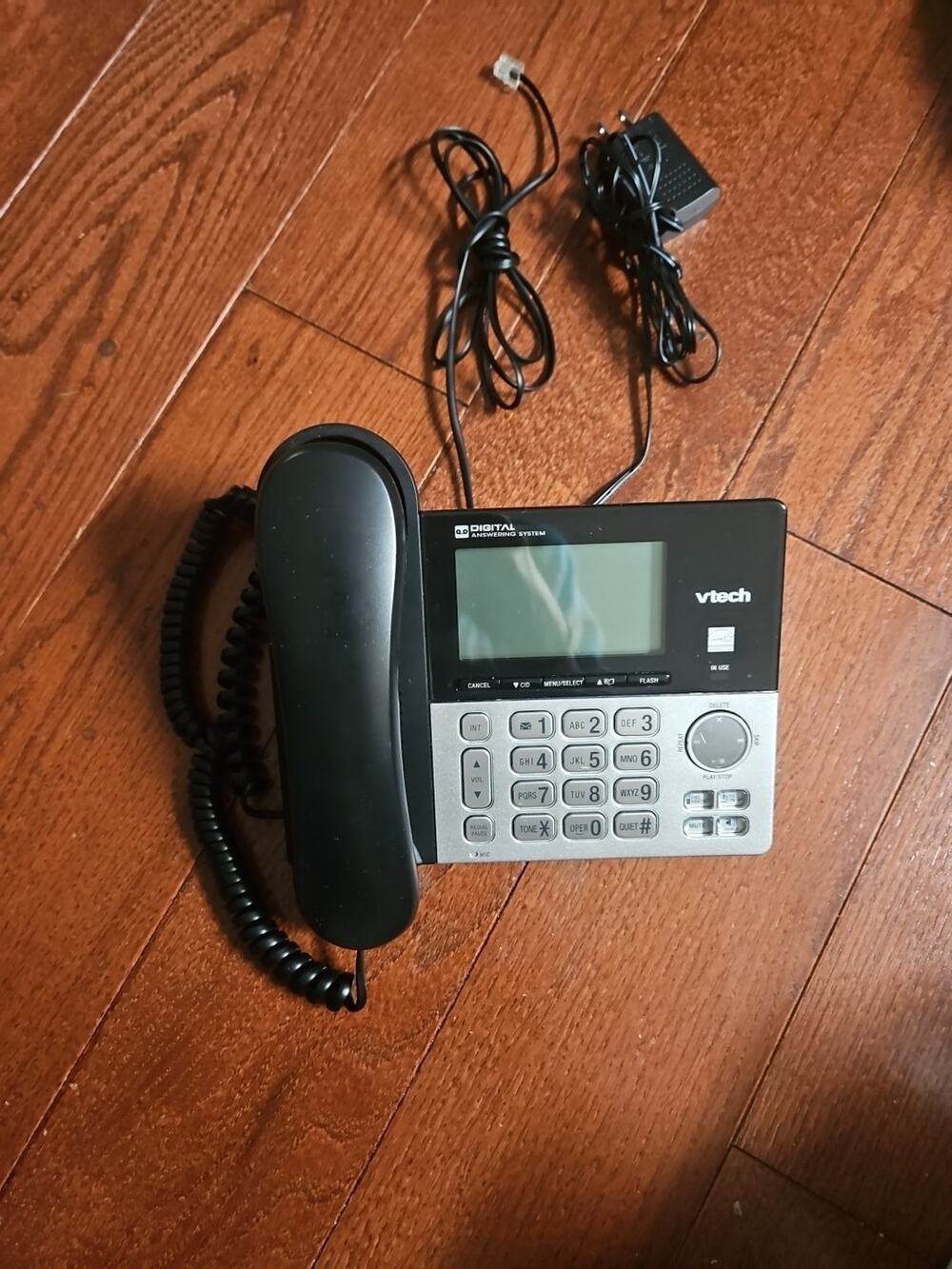 VTech Corded Phone System (CS6949)Digital Answering System(Black & Silver)